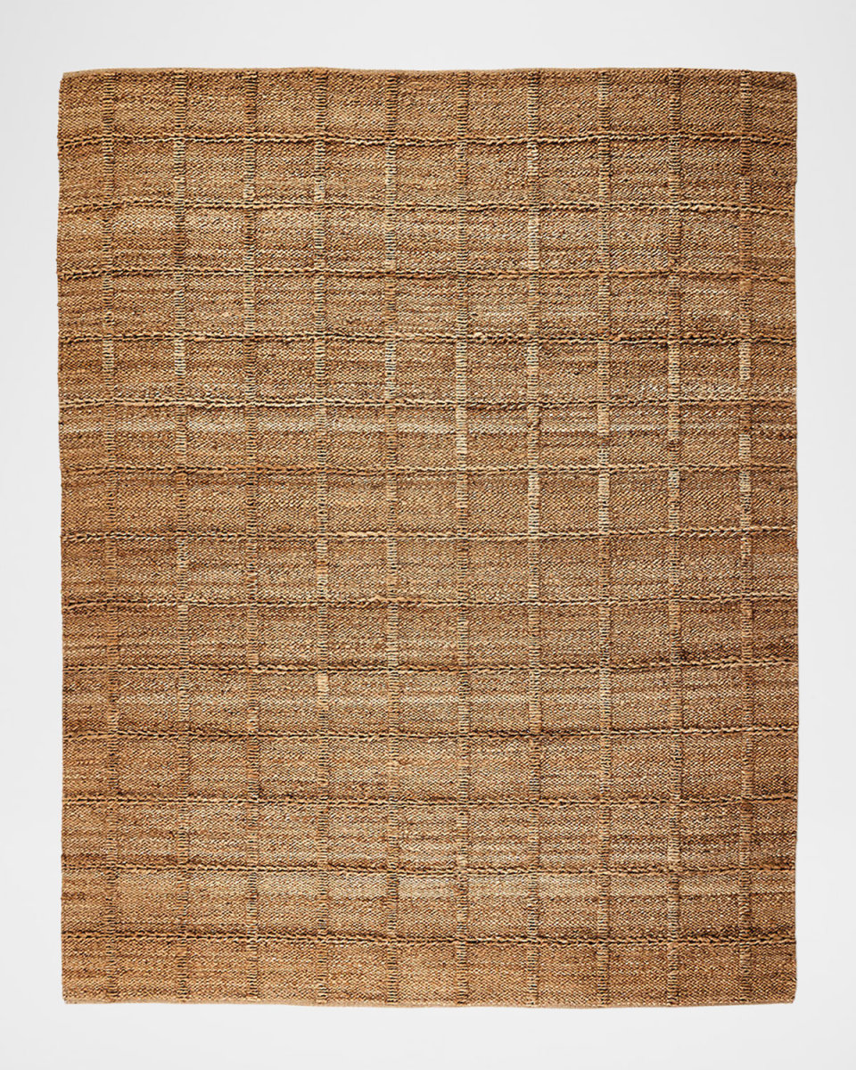 Grid Hand-Woven Jute Rug, 9' x 12'